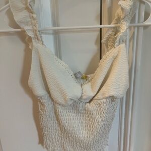 Urban Outfitters Cream Textured Top